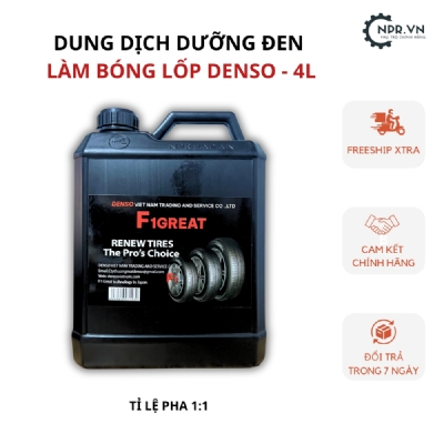 Dung Dịch Dưỡng Bóng Lốp Phục Hồi Đen, Nước Bóng Lốp Ô Tô Xe Máy F1 DENSO 4L
